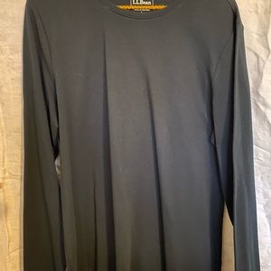 LL Bean Navy long sleeve crew neck top for women size Large